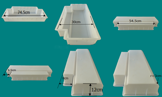 兩邊缺口路沿石塑料模具 兩邊缺口路沿石塑料模具